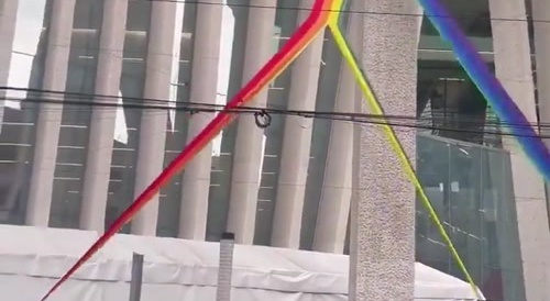 Workers Revolt Against Pride Month in Mexico and Destroy the Rainbow Flag on a Government Building