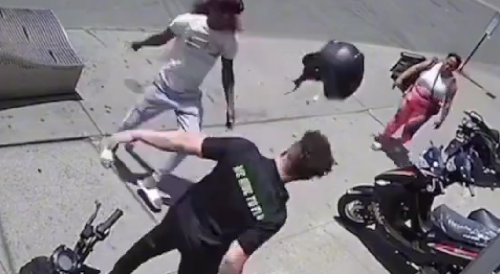 Scooter-rider smashes repairman in the head with his helmet over $30 bil