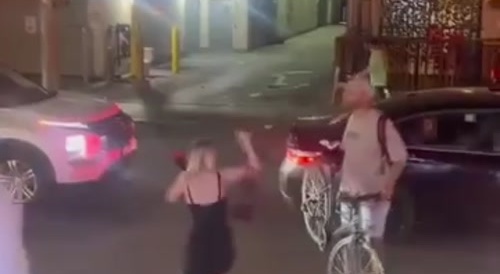 girl attack almost everyone in the street