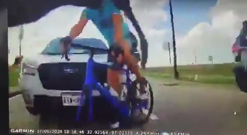 SUV Driver Gets Fed Up with Cyclist and Runs Them Over