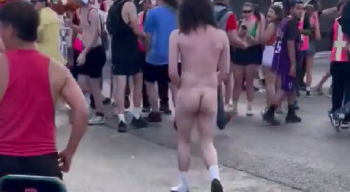 Naked Dude VS Music Festival Guards In Chicago