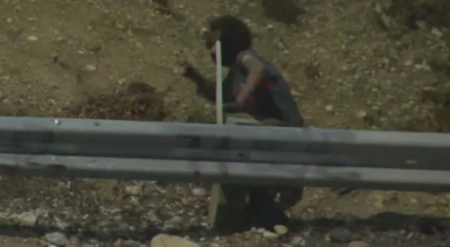 Homeless Man Throws Rocks Onto LA Highway Causing Motorcycle Accident