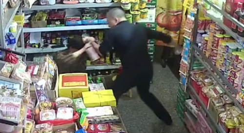 Mentally Ill Man Savagely Attacks Female Store Owner
