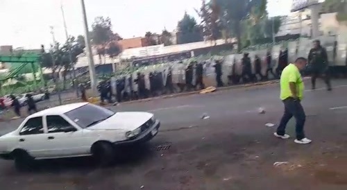 Protest un México city, Tlalpan and taxi roadrage