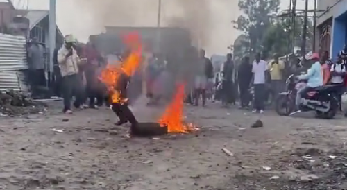 Short: Uganda Thief Set Ablaze By Mob