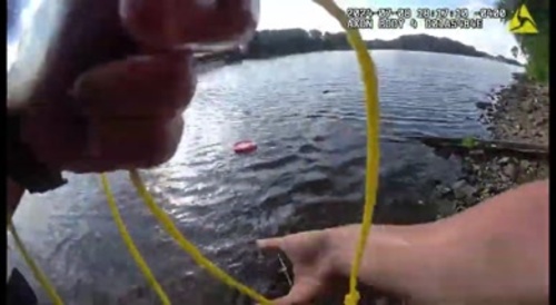 Parolee drowning in the Hudson River while attempting to flee from police on a bicycle