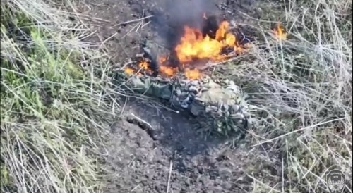 Drones drop grenades on several different soldiers