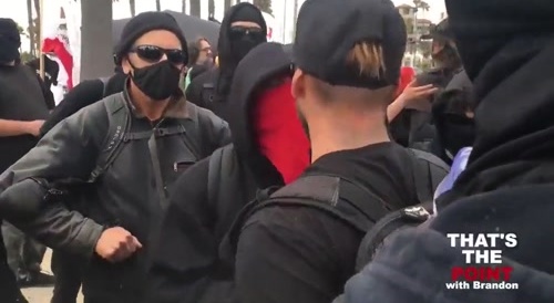 1 guy vs a gang of antifa