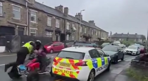 Man hits police with quad bike