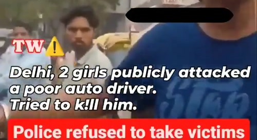 Road Rage in India Two Women Beat Man Bloody