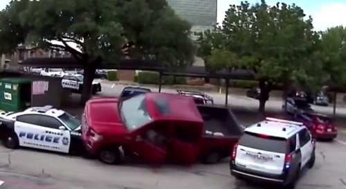 Wild police chase ending near 75 and Walnut Hill in Dallas