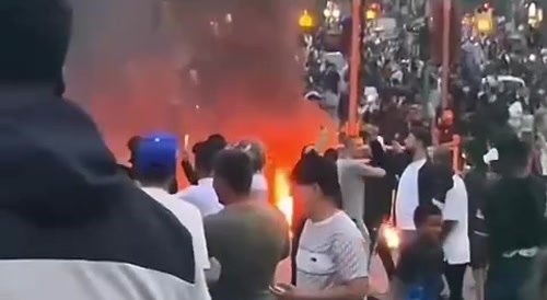 More Of The Muslim Lead Riots In Leeds, UK.