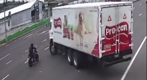 Biker Gets Decimated By Truck In Ecuador