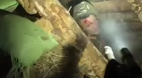Close Combat Killing Filmed On GoPro