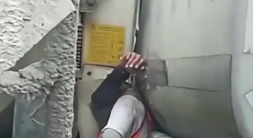 Very Short Video Shows Worker Crushed Between Two Cement Trucks