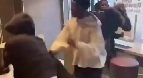 Mass Brawl Inside McDonalds - usual suspects