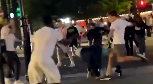 England fans fight each other