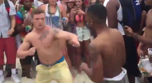 Beach Fight Ends In A Knockout