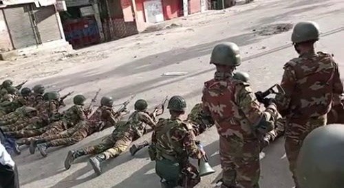 Another Angle Of The Bangladesh Police Firing At Protestors.