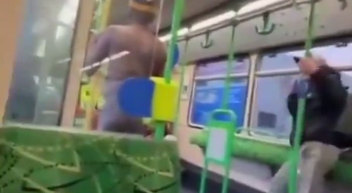 Naked African Kicked Off the Train in Melbourne, Australia