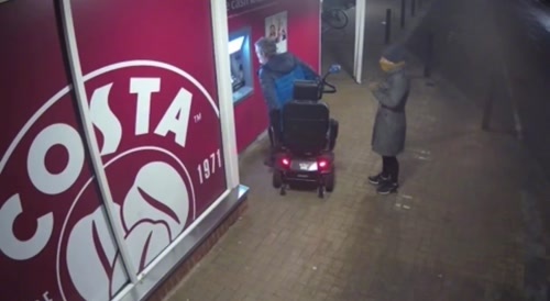 Woman steals hobo's mobility scooter, leaves him to die