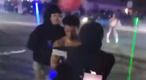 Man Gets Slammed During Sideshow Fight