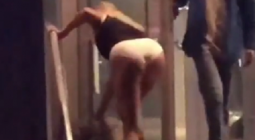 Wasted Girl In Underwear Assaults Beer Store Employees