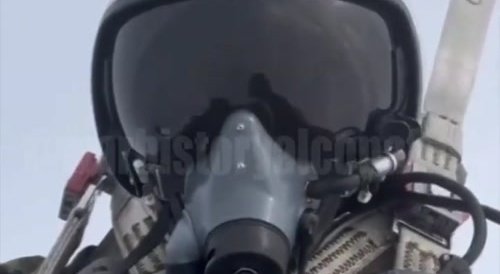 A Russian pilot filmed the first seconds after his ejection from a militarty aircraft