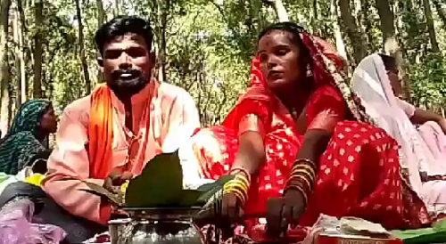 Praying family to forest god get crushed by falling tree