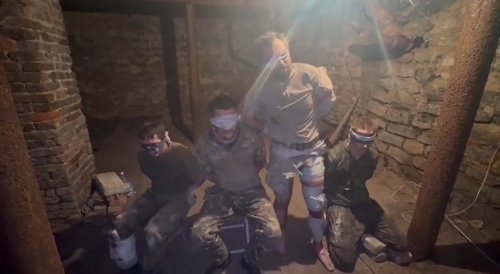 Recently captured russians from the front.