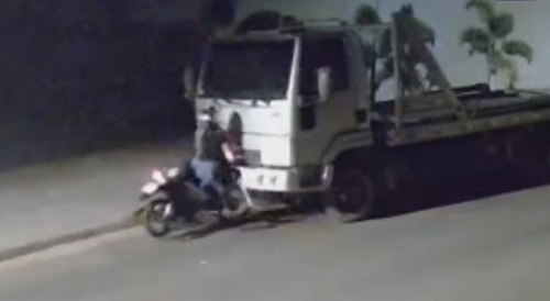 Biker vs. Parked Truck