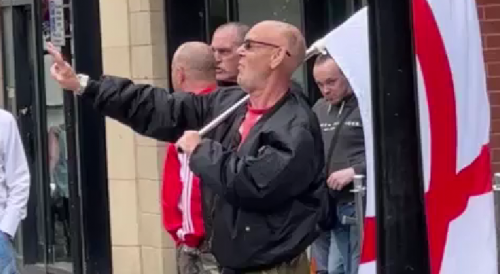 Muslim Defence League Members Brutally Attack Man Holding a St George Flag