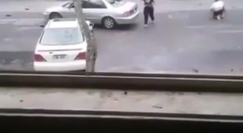 woman breaks car window gets run over