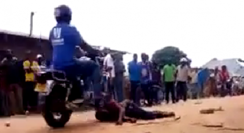 Thief Ran Over By Motorcycle In Uganda