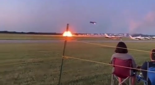 Mig Fires His Cannon During Air show In Russia.