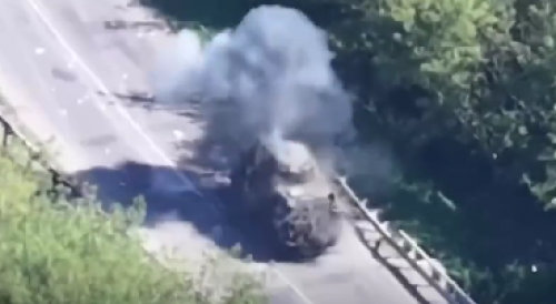 footage of combat work during one of the days in the Kursk direction