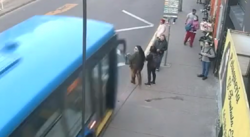 Careless Woman Hit By Bus In Bogota