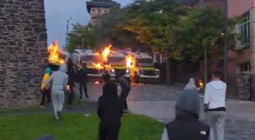 Rioters Set Police Cars Ablaze In Northern Ireland