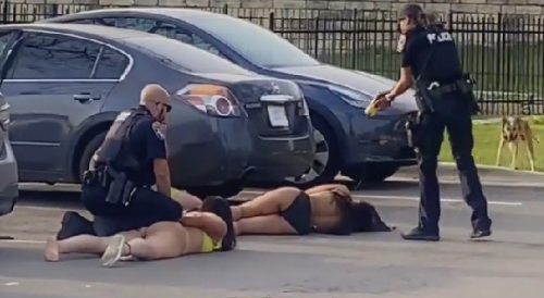 Drunk Bikini Girls Tased By Cops After Fighting In A Parking Lot