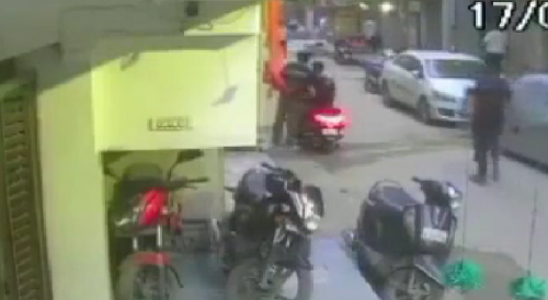 Guy On Moped VS Falling AC