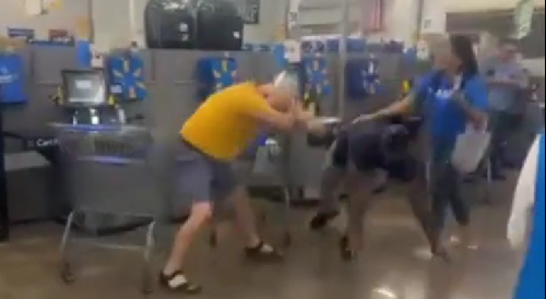 Elderly Man Gets Into A Fight At Texas Walmart