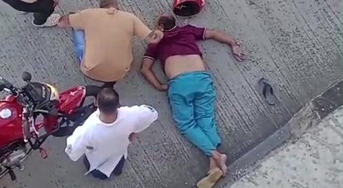 Biker Fell From An Overpass In Brazil