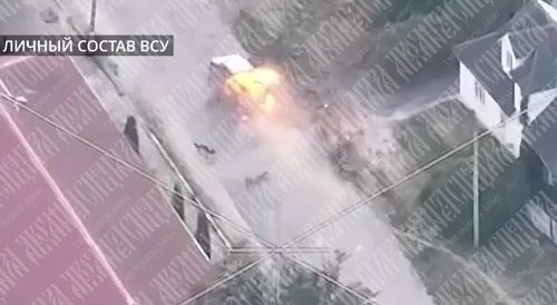 Ghost Rider. A fiery strike from the skies on the Ukrainian occupiers