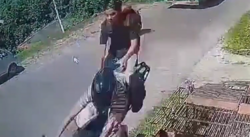 Flying Biker Caught On Camera In India