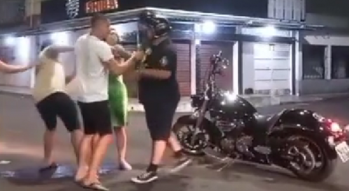 Biker Starts A Fight And Regrets It