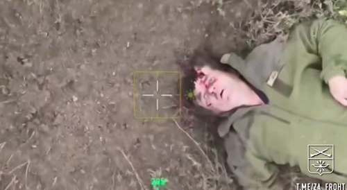 Ukrainian soldier in civilian clothes VS Russian drone.