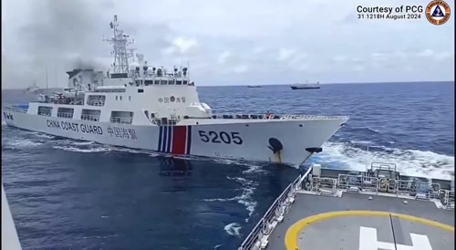 Chinese Coast Guard Vessel Rams Philippine Coast Guard