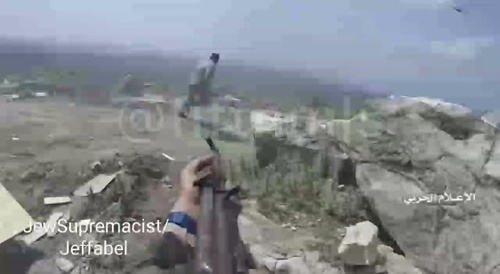 Houthi soldier kills Saudi mercenary.