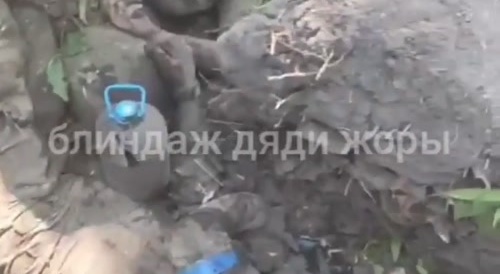 After the battle. Many corpses of Ukrainian bandits.