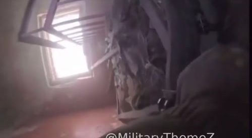 Ukrainian soldier gets hit by artillery